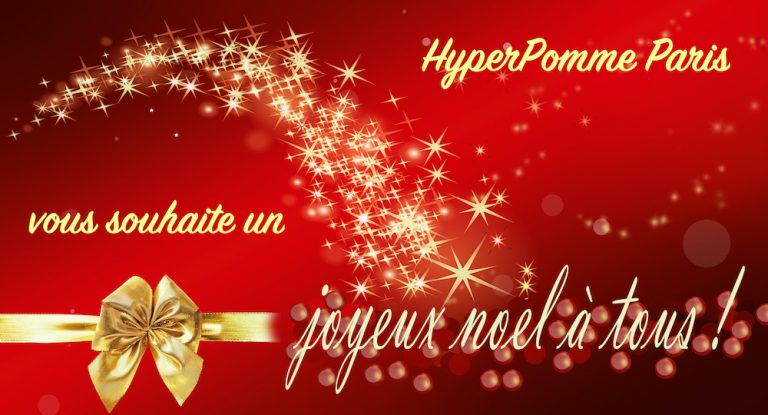 carte de joyeux Noel de HyperPomme Paris
